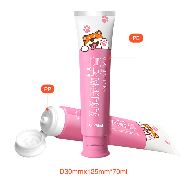 70ml Pets Toothpaste Tube Packaging